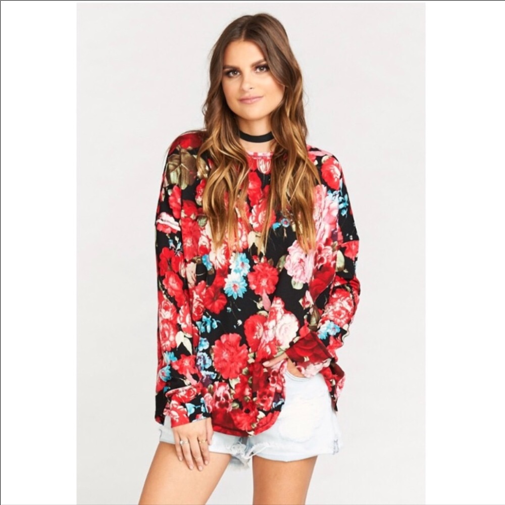 New Show me your Mumu bosco ski top red roses